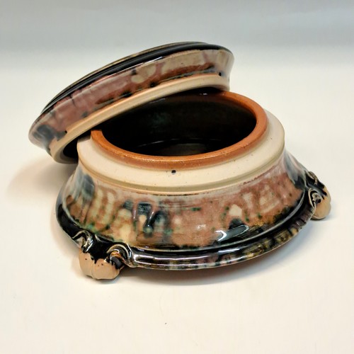 #240703 Round Treasure Box, Lidded $28 at Hunter Wolff Gallery